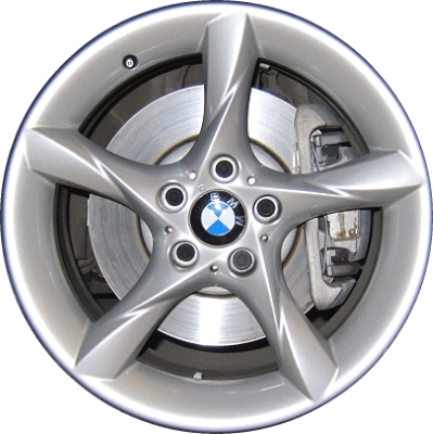 BMW Z4 2009-2016 powder coat silver 18x8 aluminum wheels or rims. Hollander part number ALY71432, OEM part number 36116785254.