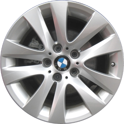 BMW 323i 2008-2012, 328i 2008-2013, 335i 2011-2013 powder coat silver 17x8 aluminum wheels or rims. Hollander part number 71453, OEM part number 36116791478.