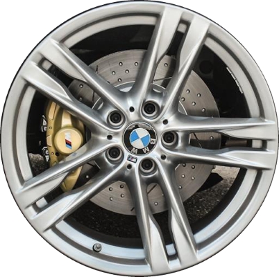 BMW 640i 2012-2019, 650i 2012-2019 powder coat silver 20x8.5 aluminum wheels or rims. Hollander part number 71521U20.LS1, OEM part number 36117843715.