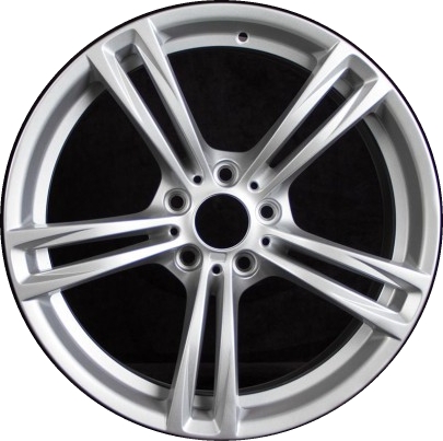 BMW M5 2012-2016, M6 2012-2019 powder coat silver 19x9 aluminum wheels or rims. Hollander part number 71556, OEM part number 36112284252.