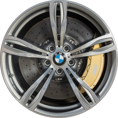 BMW M5 2012-2016 grey machined or powder coat black 20x9 aluminum wheels or rims. Hollander part number ALY71560U, OEM part number 36112283999, 36112284599.