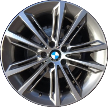 BMW 528i 2011-2016, 535i 2011-2016, 550i 2011-2016, 640i 2012-2019, 650i 2012-2019, ActiveHybrid 5 2012-2015 grey machined 20x8.5 aluminum wheels or rims. Hollander part number, OEM part number 36116854558.