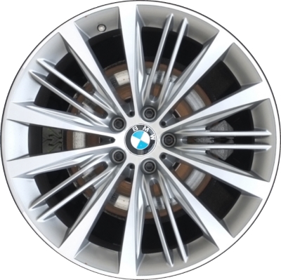 BMW 535i GT 2010-2017, 550i GT 2010-2017, 740i 2011-2015, 750i 2011-2015, 760i 2010-2015, ActiveHybrid 7 2011-2015 grey machined 21x8.5 aluminum wheels or rims. Hollander part number, OEM part number 36116854556.