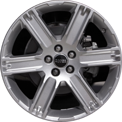 Land Rover Range Rover Evoque 2012-2015 powder coat silver 19x8 aluminum wheels or rims. Hollander part number ALY72234, OEM part number LR024424.