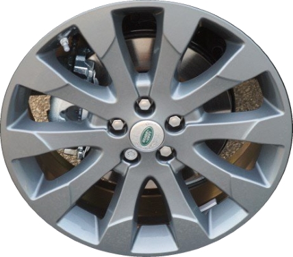 Land Rover LR2 2012-2015 powder coat dark grey 19x8 aluminum wheels or rims. Hollander part number ALY72240GP, OEM part number LR038662.