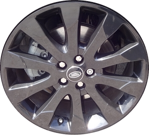 Land Rover LR2 2015 powder coat black 19x8 aluminum wheels or rims. Hollander part number ALY72240U45, OEM part number LR058163.