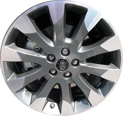 Land Rover LR2 2012-2015 grey machined 19x8 aluminum wheels or rims. Hollander part number ALY72240U35, OEM part number LR020105.