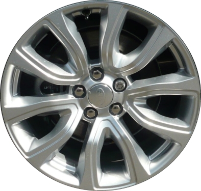 Land Rover Range Rover Evoque 2014-2019 powder coat silver 18x8 aluminum wheels or rims. Hollander part number ALY72256U20, OEM part number LR048461.