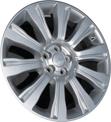 Land Rover Range Rover Evoque 2014-2019 powder coat silver 19x8 aluminum wheels or rims. Hollander part number ALY72258U20, OEM part number LR047404.