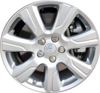 Land Rover LR4 2014-2015 powder coat silver 19x8 aluminum wheels or rims. Hollander part number ALY72259, OEM part number LR040788.