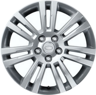Land Rover LR4 2014-2016 powder coat silver 19x8 aluminum wheels or rims. Hollander part number ALY72260, OEM part number LR050886.