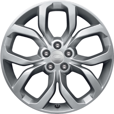 Land Rover Discovery Sport 2015-2019 powder coat silver 19x8.5 aluminum wheels or rims. Hollander part number ALY72262U20, OEM part number LR067582.