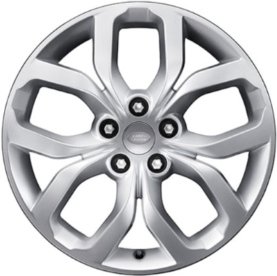 Land Rover Discovery 2017-2020 powder coat silver 19x7.5 aluminum wheels or rims. Hollander part number ALY72287, OEM part number LR081580.