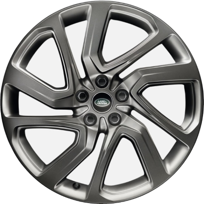 Land Rover Discovery 2017-2020 powder coat grey 21x9.5 aluminum wheels or rims. Hollander part number ALY72293, OEM part number LR082898.