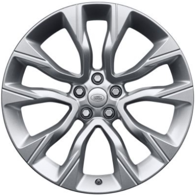 Land Rover Range Rover Sport 2018-2022 powder coat silver 22x9.5 aluminum wheels or rims. Hollander part number ALY72314, OEM part number LR099144.