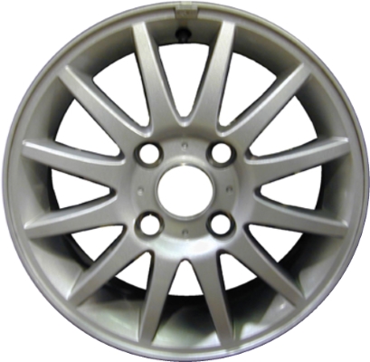 Suzuki Forenza 2004-2005 powder coat silver 15x6 aluminum wheels or rims. Hollander part number ALY72689, OEM part number 4321085Z10.
