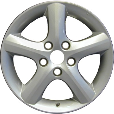 Suzuki SX4 2007-2013 powder coat silver 16x6 aluminum wheels or rims. Hollander part number ALY72697, OEM part number 4320086880.