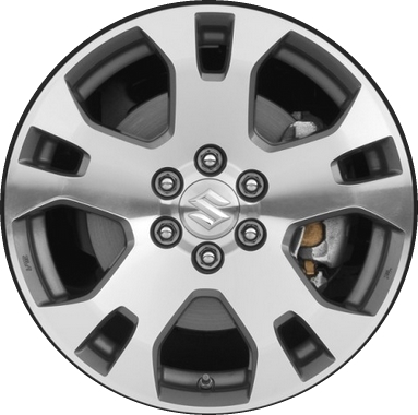 Suzuki Equator 2009-2013 grey machined 17x7.5 aluminum wheels or rims. Hollander part number ALY72706, OEM part number 4320082Z20.