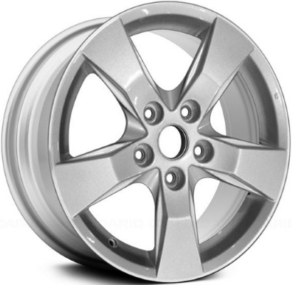 Suzuki SX4 2010-2013 powder coat silver 16x6 aluminum wheels or rims. Hollander part number ALY72712/72719, OEM part number 432008688027N, 4321054L5027N.