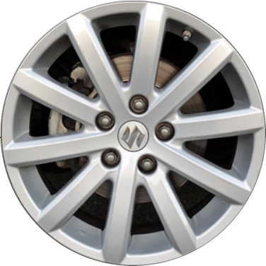 Suzuki SX4 2011-2013 powder coat silver 17X6.5 aluminum wheels or rims. Hollander part number ALY72720, OEM part number 4321054L7027N.