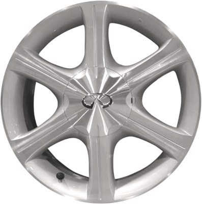 Infiniti I35 2002-2004 silver machined 17x7 aluminum wheels or rims. Hollander part number ALY73661, OEM part number 403005Y825.