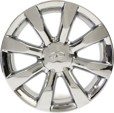 Infiniti FX35 2003-2008, FX45 2003-2008 chrome 20x8 aluminum wheels or rims. Hollander part number 73678U85, OEM part number 40300CG726.
