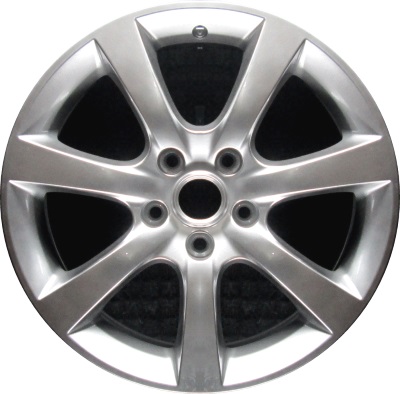 Infiniti G35 2005-2007 powder coat hyper silver 17x7 aluminum wheels or rims. Hollander part number ALY73681, OEM part number 403007W025.
