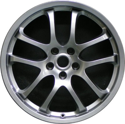 Infiniti G35 2005-2007 powder coat hyper silver 19x8 aluminum wheels or rims. Hollander part number ALY73683, OEM part number 40300AC825.