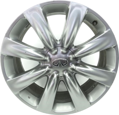 Infiniti FX35 2006-2008, FX45 2006-2008 powder coat hyper silver 20x8 aluminum wheels or rims. Hollander part number 73691, OEM part number 40300CL84J.