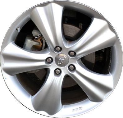 Infiniti FX35 2009-2011, FX50 2009-2011 powder coat hyper silver 20x8 aluminum wheels or rims. Hollander part number 73714, OEM part number D0C001WW8A, D0C001CE4A, D03001CE8A.