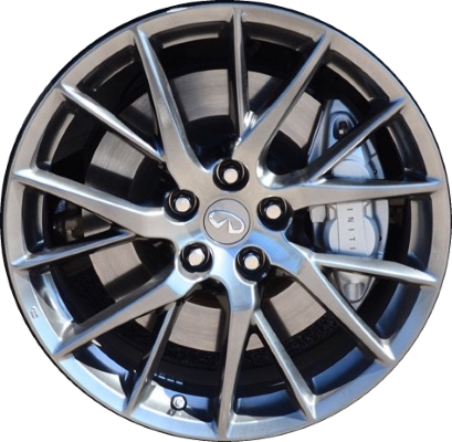 Infiniti G37 2011-2013, Q60 2014-2015 powder coat dark hyper 19x8.5 aluminum wheels or rims. Hollander part number 73743U79, OEM part number D0C001A35A.