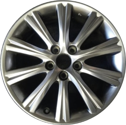 Lexus ES350 2007-2009 powder coat smoked hyper silver 17x7 aluminum wheels or rims. Hollander part number ALY74191, OEM part number 4261133570, 4261A33010.