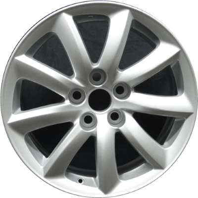 Lexus LS460 2007-2012, LS600HL 2008-2012 powder coat silver 18x7.5 aluminum wheels or rims. Hollander part number 74195, OEM part number Not Yet Known.