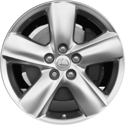 Lexus LS460 2007-2012 powder coat hyper silver 19x8 aluminum wheels or rims. Hollander part number ALY74196, OEM part number Not Yet Known.
