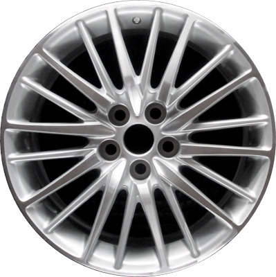 Lexus LS460 2010-2012 silver machined 19x8 aluminum wheels or rims. Hollander part number ALY74222U10, OEM part number 42611-50640.