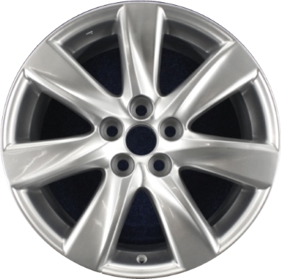 Lexus LS600HL 2008-2012 powder coat silver 19x8 aluminum wheels or rims. Hollander part number ALY74248U20.HYPV1, OEM part number Not Yet Known.