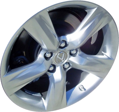Lexus IS250 2014-2015, IS350 2014-2016 powder coat hyper silver 18x8 aluminum wheels or rims. Hollander part number 74290, OEM part number 4261A-53301, 4261A-53391.