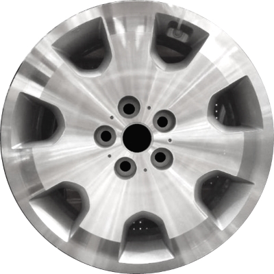 KIA Amanti 2007-2009 silver machined 17x6.5 aluminum wheels or rims. Hollander part number ALY74588U20, OEM part number 529103F600, 529103F601.