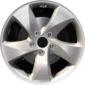 KIA Rondo 2007-2011 powder coat silver 17x6.5 aluminum wheels or rims. Hollander part number ALY74668U/74589, OEM part number 529101D350.