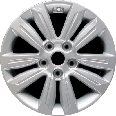 KIA Optima 2009-2010 powder coat silver 16x6.5 aluminum wheels or rims. Hollander part number ALY74636, OEM part number 529102G730.