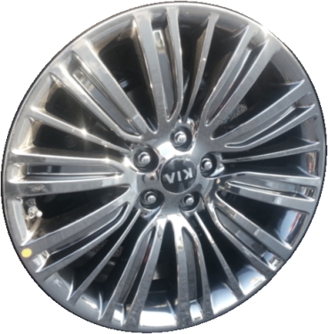 KIA Cadenza 2014-2016 chrome 19x8 aluminum wheels or rims. Hollander part number ALY74703, OEM part number 529103R770.