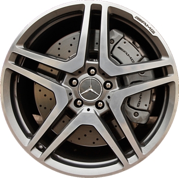 Mercedes-Benz CL63 2008-2014, CL65 2009-2014, S63-2011-2013, S65 2010-2013 grey or black machined 20x8.5 aluminum wheels or rims. Hollander part number 85051U, OEM part number 2214016202, 2214013102.