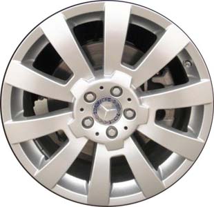 Mercedes-Benz GLK350 2010-2012 powder coat silver 19x7.5 aluminum wheels or rims. Hollander part number ALY85095, OEM part number 20440111502.
