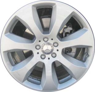 Mercedes-Benz GLK350 2010-2011 powder coat silver 20x8.5 aluminum wheels or rims. Hollander part number ALY85096, OEM part number 2044015002.