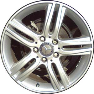 Mercedes-Benz B200 2009-2011 powder coat silver 17x7 aluminum wheels or rims. Hollander part number ALY85097, OEM part number 1694012602.