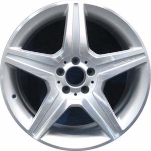 Mercedes-Benz CL550 2010-2011, S400 2010, S450-2010, S550 2010-2011, S600 2010-2012 silver machined 19x8.5 aluminum wheels or rims. Hollander part number 85102, OEM part number 2214016002.