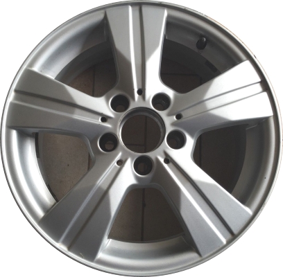 Mercedes-Benz B200 2010-2011 powder coat silver 16x6 aluminum wheels or rims. Hollander part number ALY85140, OEM part number 1694012202.