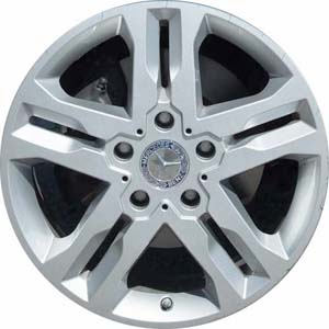 Mercedes-Benz G550 2011-2015 powder coat silver 18x7.5 aluminum wheels or rims. Hollander part number ALY85154, OEM part number 4634012502.