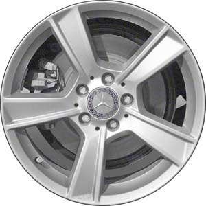 Mercedes-Benz C250 2012-2015, C300 2012, C350 2012 powder coat silver 17x7.5 aluminum wheels or rims. Hollander part number 85225, OEM part number 2044018702.