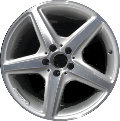 Mercedes-Benz CLS400 2015-2017, CLS550 2012-2018 silver or black machined 18x8.5 aluminum wheels or rims. Hollander part number 85230U, OEM part number 21840114027X25, 21840114027X23.